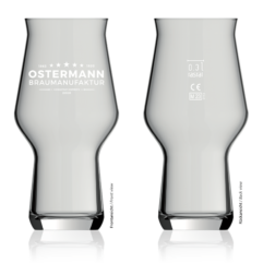 0,3l Glas "Ostermann" mit Eichstrich